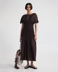Kit Shirred Dress WOMENS DRESSES