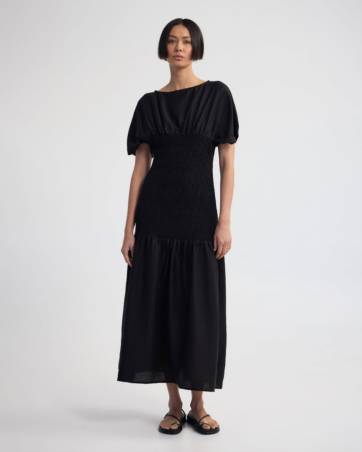 Kit Shirred Dress WOMENS DRESSES