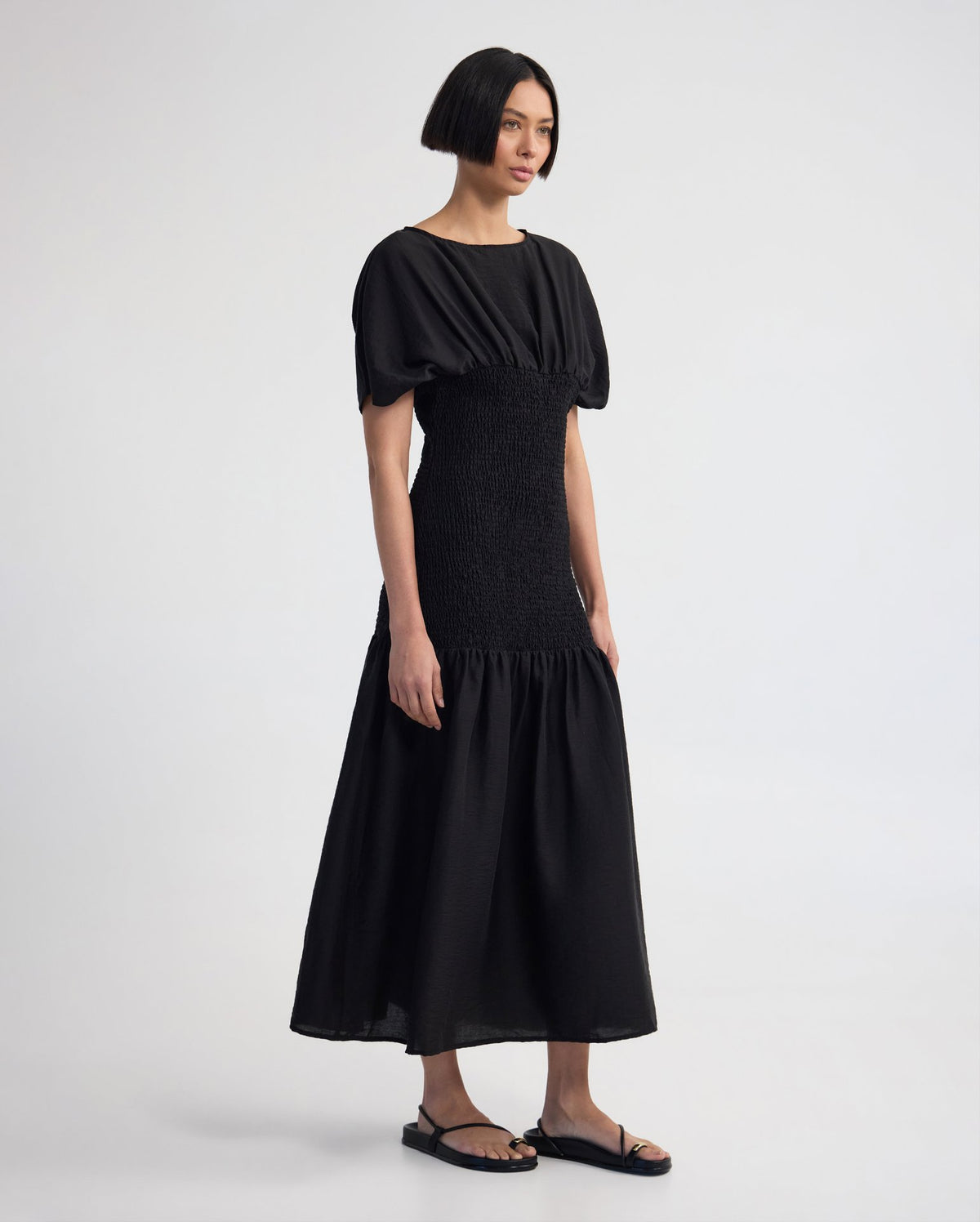 Kit Shirred Dress WOMENS DRESSES