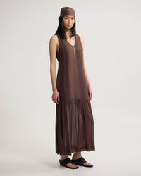 Fenna Linen And Georgette Dress