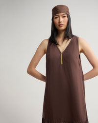 Fenna Linen And Georgette Dress