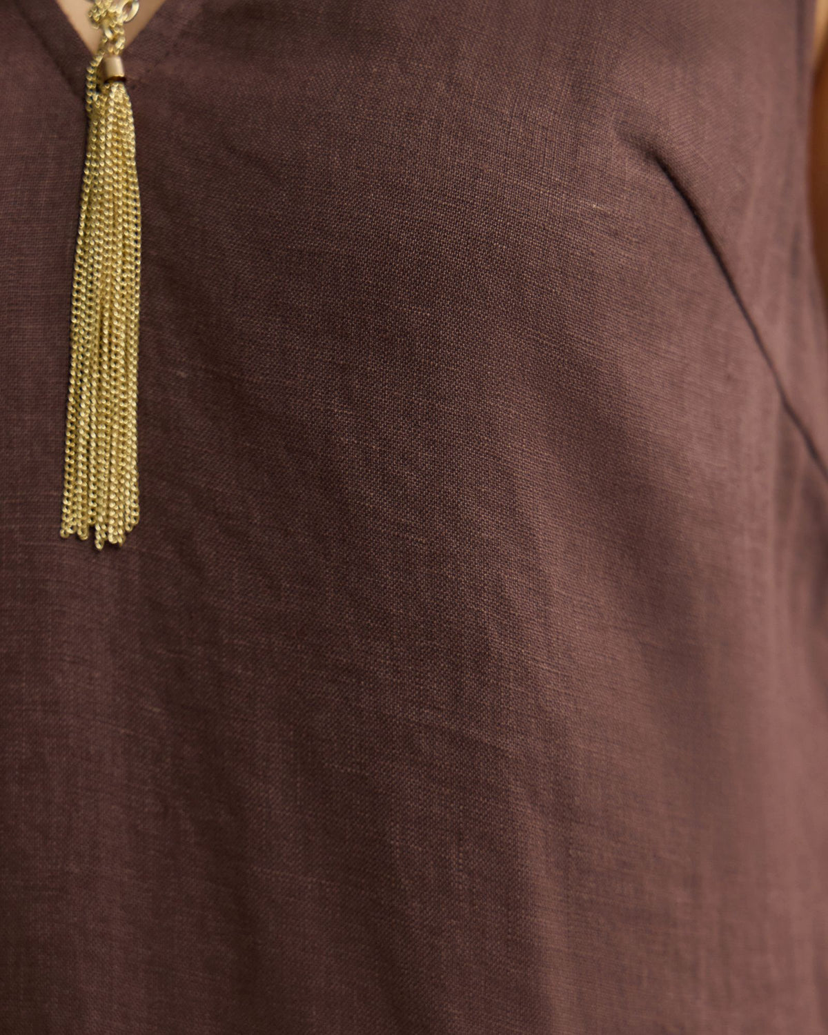 Fenna Linen And Georgette Dress