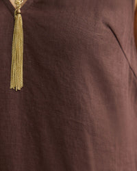 Fenna Linen And Georgette Dress