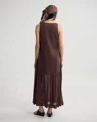 Fenna Linen And Georgette Dress