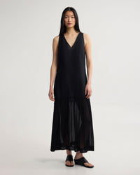 Fenna Linen And Georgette Dress