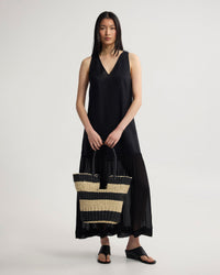Fenna Linen And Georgette Dress