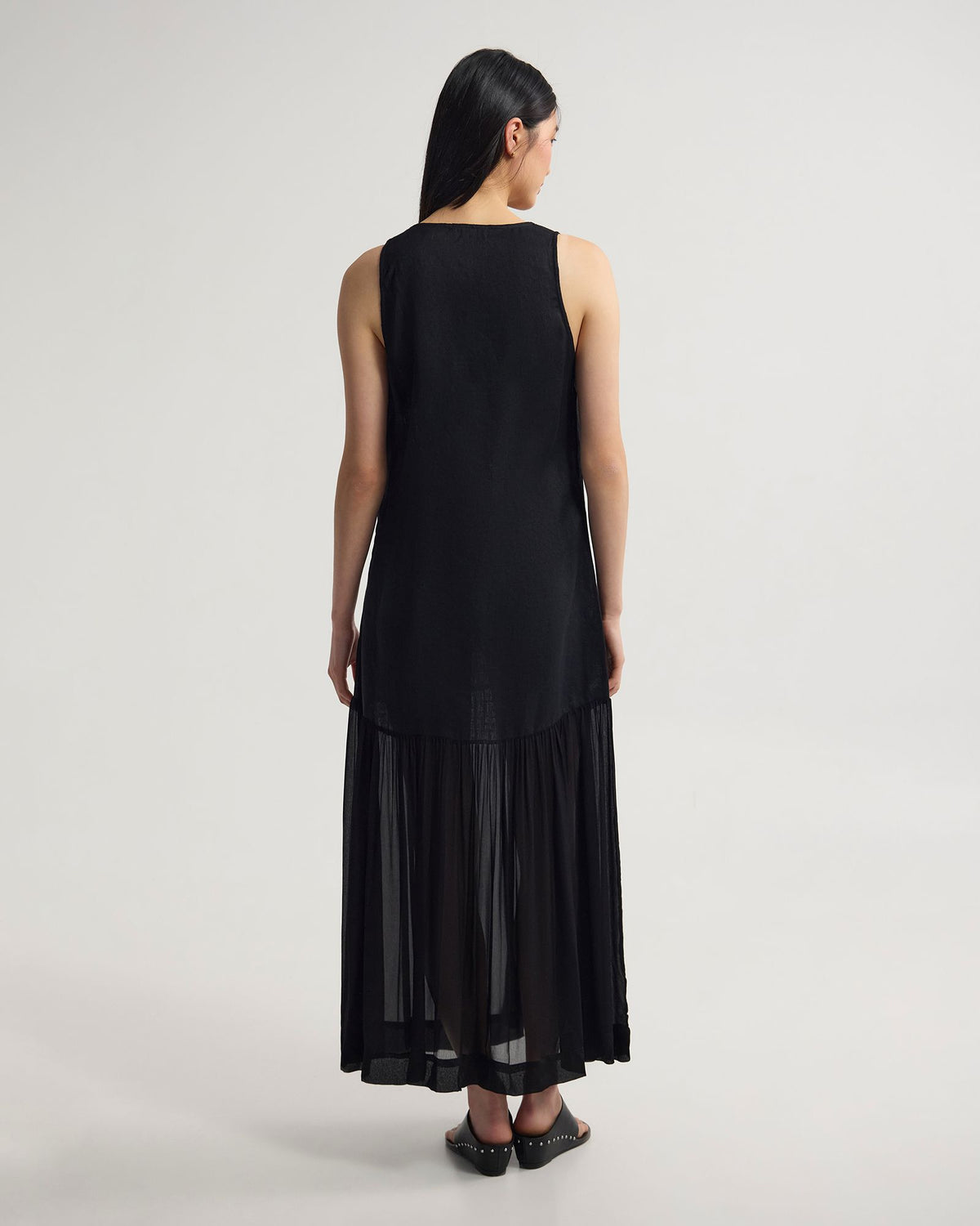 Fenna Linen And Georgette Dress