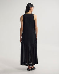 Fenna Linen And Georgette Dress