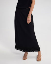 Gabrielle Linen Blend Fringed Skirt WOMENS SKIRTS