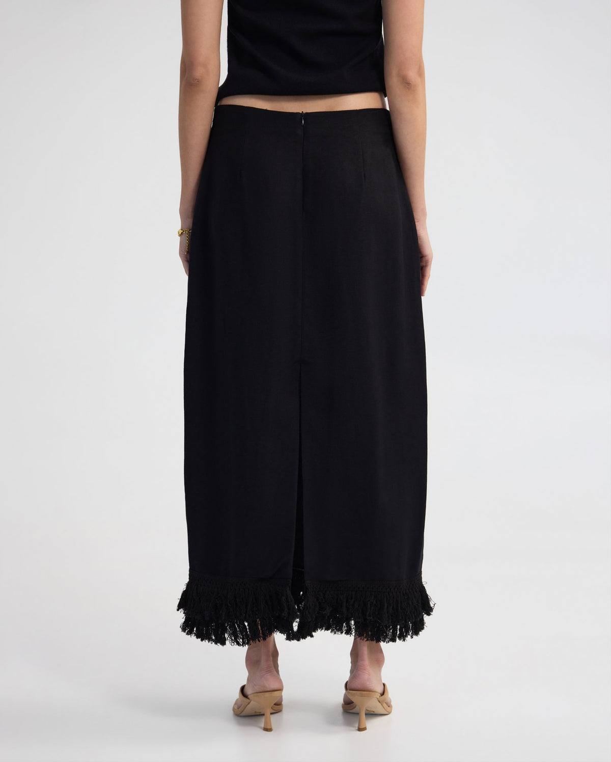 Gabrielle Linen Blend Fringed Skirt WOMENS SKIRTS