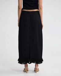 Gabrielle Linen Blend Fringed Skirt WOMENS SKIRTS