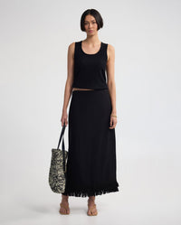 Gabrielle Linen Blend Fringed Skirt WOMENS SKIRTS