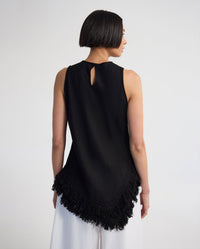 Eloise Fringe Trim Linen Blend Top WOMENS TOPS