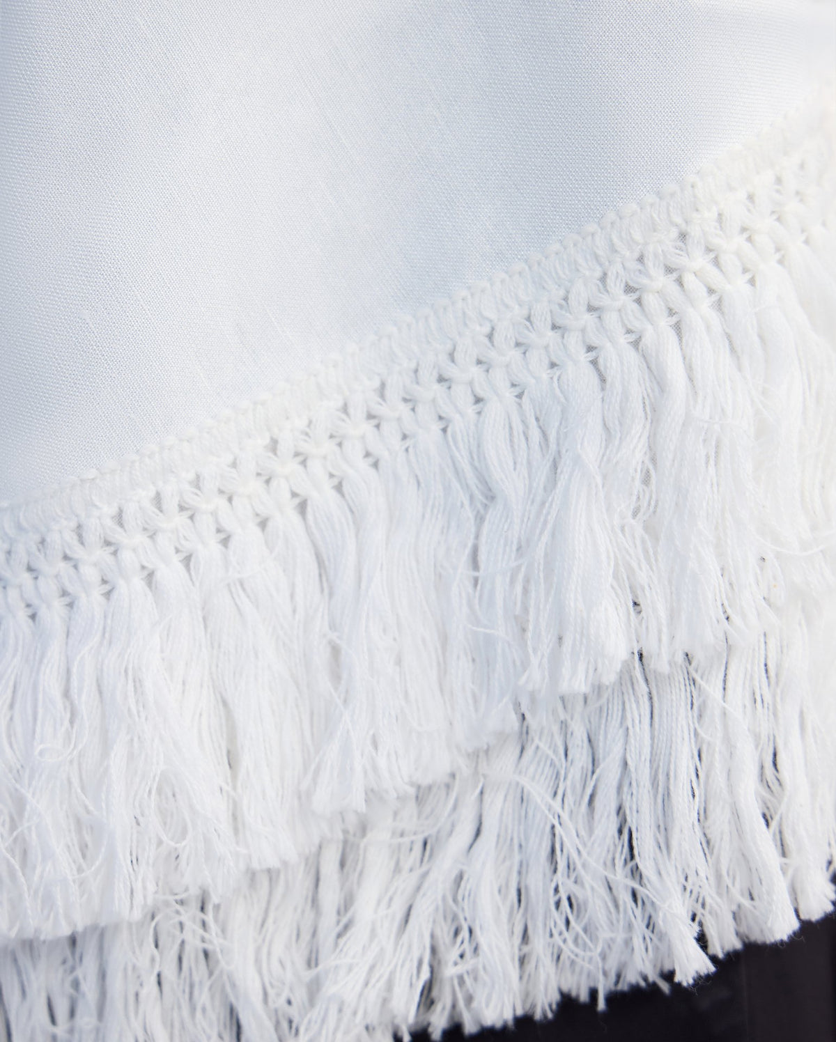 Eloise Fringe Trim Linen Blend Top WOMENS TOPS