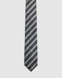 Evan Stripe Silk/Linen 7Cm Tie MENS ACCESSORIES