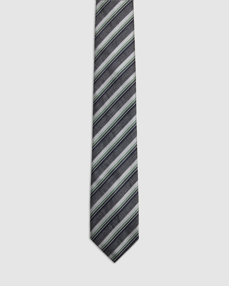 Evan Stripe Silk/Linen 7Cm Tie MENS ACCESSORIES
