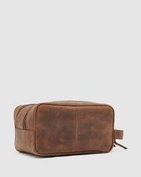 Barton Leather Wash Bag MENS ACCESSORIES