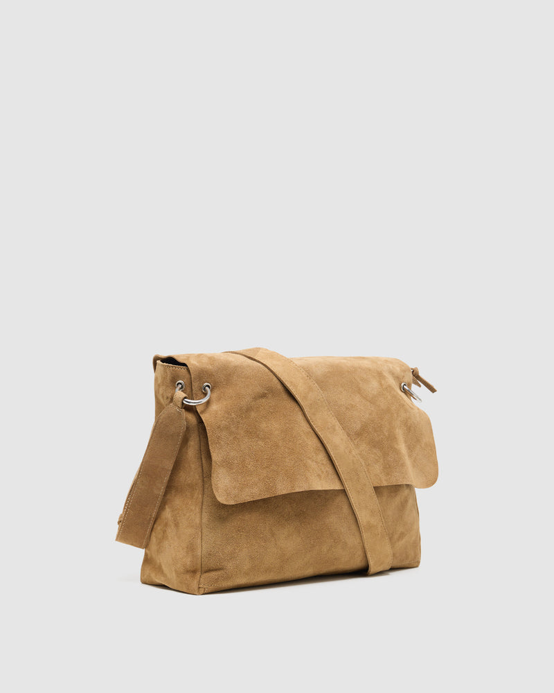 Pivart Suede Satchel Bag MENS ACCESSORIES