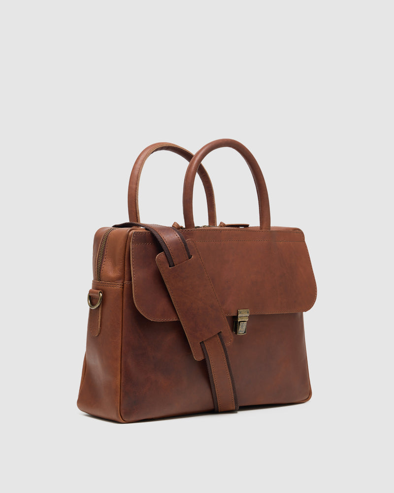 Bartell Leather Briefcase MENS ACCESSORIES