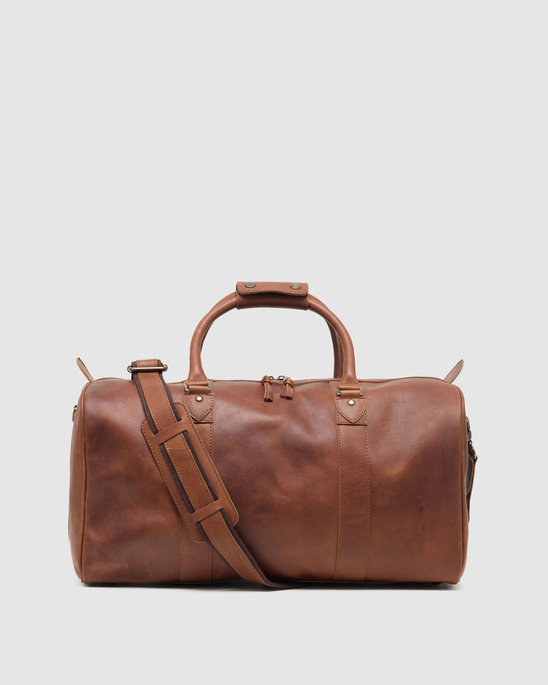 Bartell Leather Weekender Bag MENS ACCESSORIES