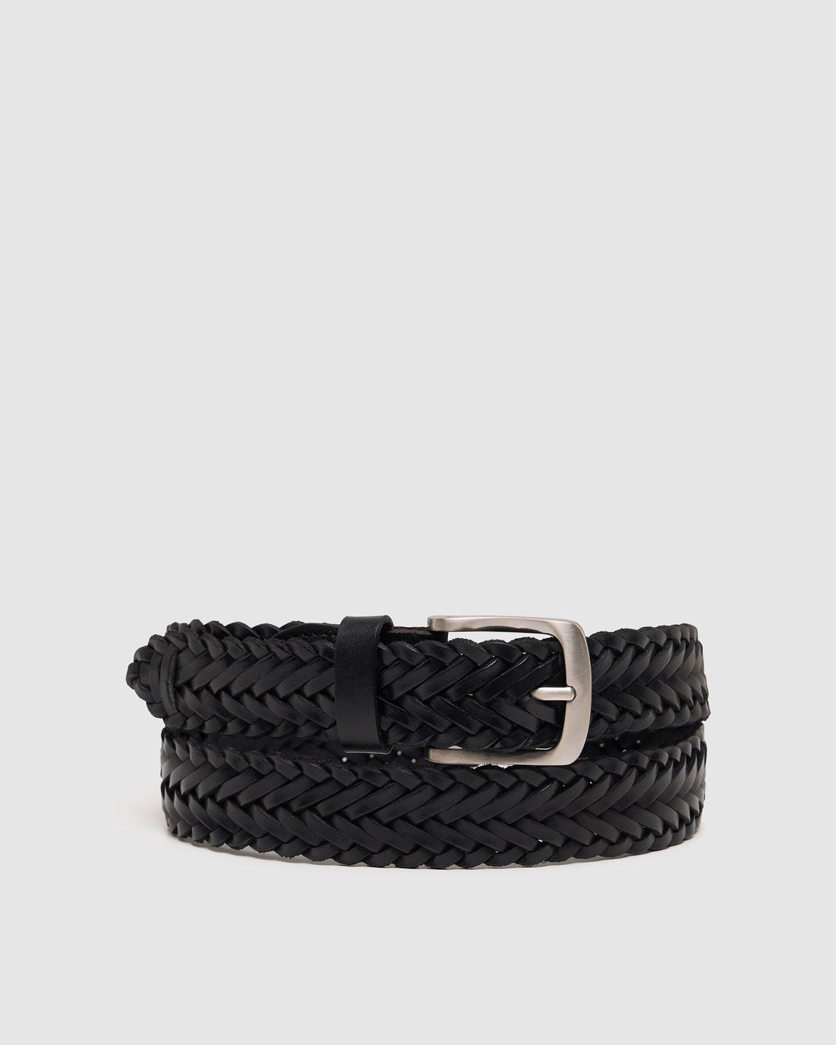 Lewis Mens Leather Plaited Belt MENS ACCESSORIES