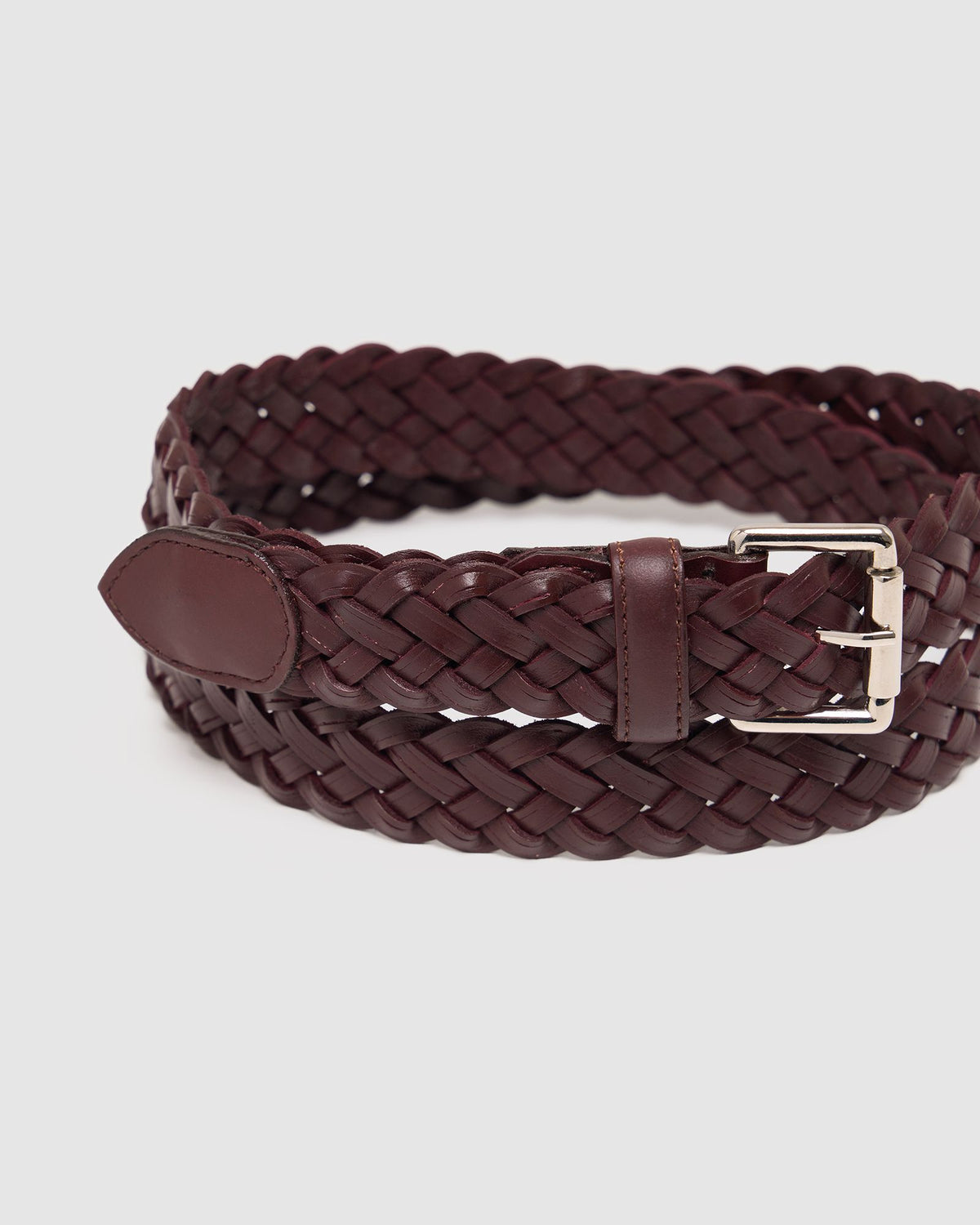 Brixton Mens Leather Plaited Belt MENS ACCESSORIES