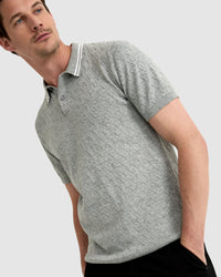LEVI POLO NECK KNITTED TOP MENS KNITWEAR