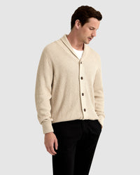 JED RIBBED CARDIGAN MENS KNITWEAR