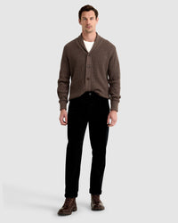 JED RIBBED CARDIGAN MENS KNITWEAR
