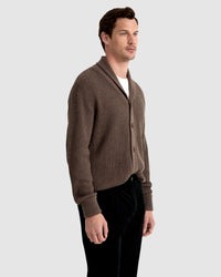 JED RIBBED CARDIGAN MENS KNITWEAR