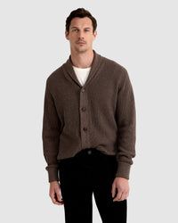 JED RIBBED CARDIGAN MENS KNITWEAR