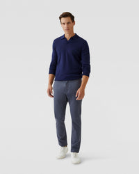 BLAIR V-NECK MERINO WOOL POLO MENS KNITWEAR