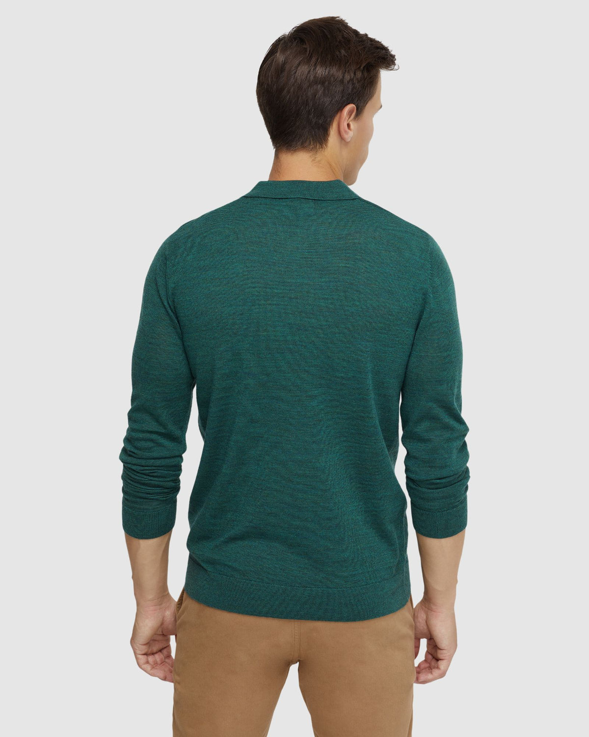 BLAIR V-NECK MERINO WOOL POLO MENS KNITWEAR