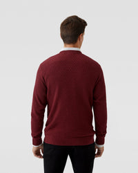 TOBY TEXTURED COTTON KNIT MENS KNITWEAR