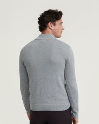ROBERT ZIP NECK COTTON KNIT MENS KNITWEAR