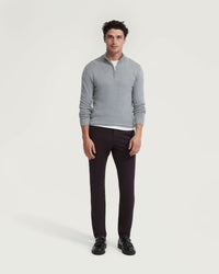 ROBERT ZIP NECK COTTON KNIT MENS KNITWEAR