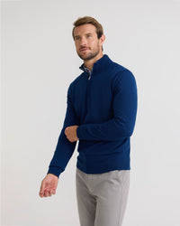 Merino Zip Neck Pure Wool Pullover - Available ~ 1-2 weeks MENS KNITWEAR
