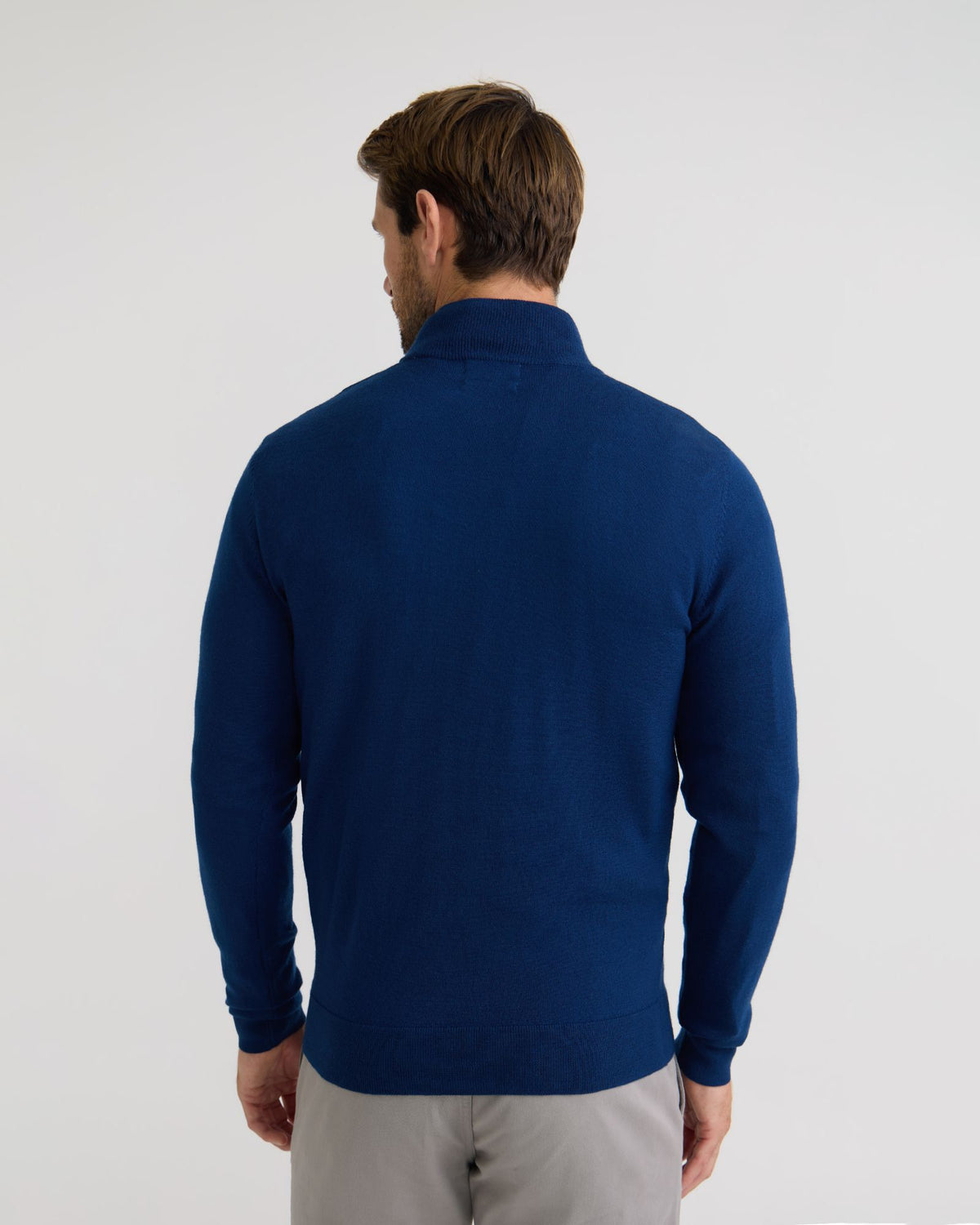 Merino Zip Neck Pure Wool Pullover - Available ~ 1-2 weeks MENS KNITWEAR