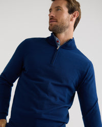 Merino Zip Neck Pure Wool Pullover - Available ~ 1-2 weeks MENS KNITWEAR