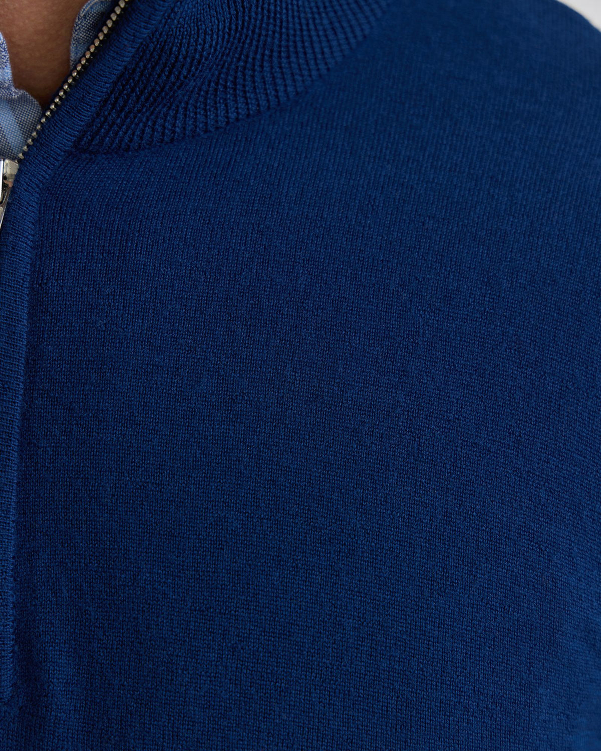 Merino Zip Neck Pure Wool Pullover - Available ~ 1-2 weeks MENS KNITWEAR