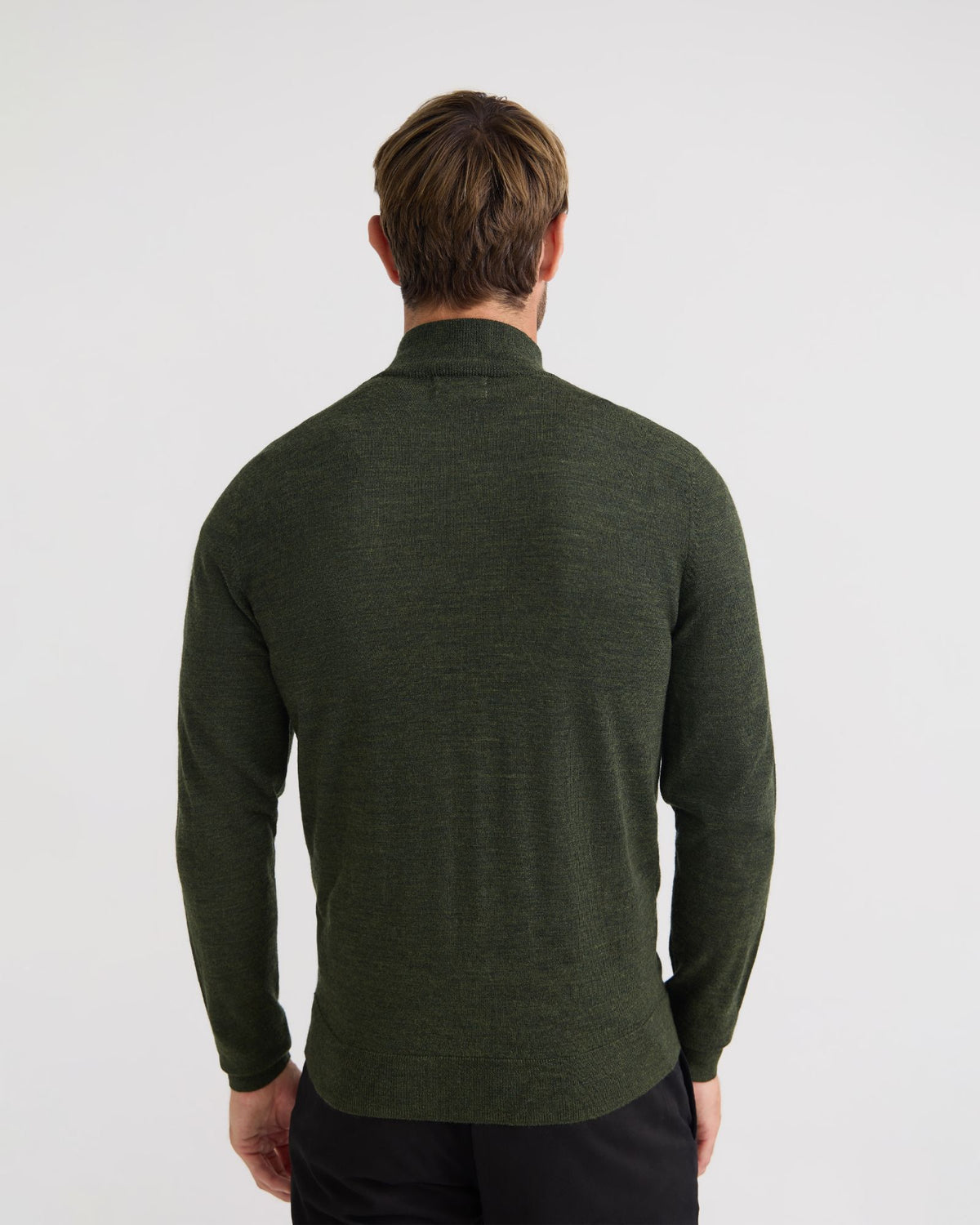 Merino Zip Neck Pure Wool Pullover - Available ~ 1-2 weeks MENS KNITWEAR