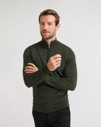 Merino Zip Neck Pure Wool Pullover - Available ~ 1-2 weeks MENS KNITWEAR