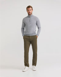 Merino Zip Neck Pure Wool Pullover - Available ~ 1-2 weeks MENS KNITWEAR