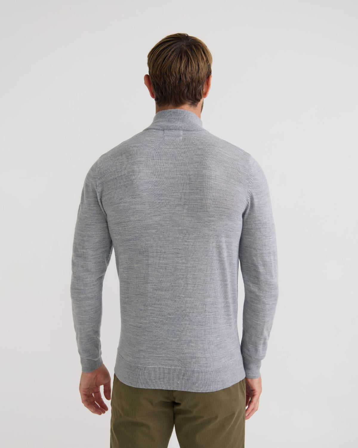 Merino Zip Neck Pure Wool Pullover - Available ~ 1-2 weeks MENS KNITWEAR
