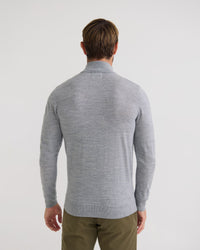 Merino Zip Neck Pure Wool Pullover - Available ~ 1-2 weeks MENS KNITWEAR