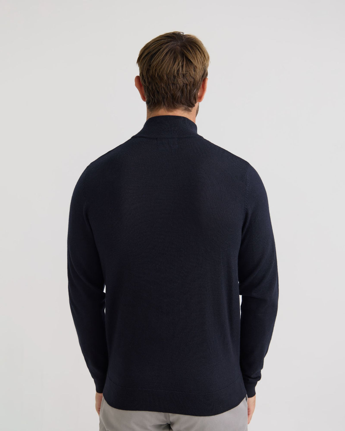 Merino Zip Neck Pure Wool Pullover - Available ~ 1-2 weeks MENS KNITWEAR