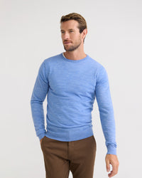 Crew Neck Pure Wool Pullover MENS KNITWEAR