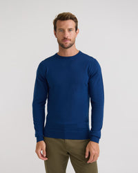 Crew Neck Pure Wool Pullover MENS KNITWEAR