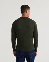 Crew Neck Pure Wool Pullover MENS KNITWEAR