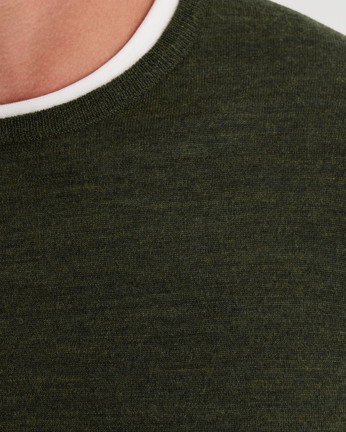 Crew Neck Pure Wool Pullover MENS KNITWEAR